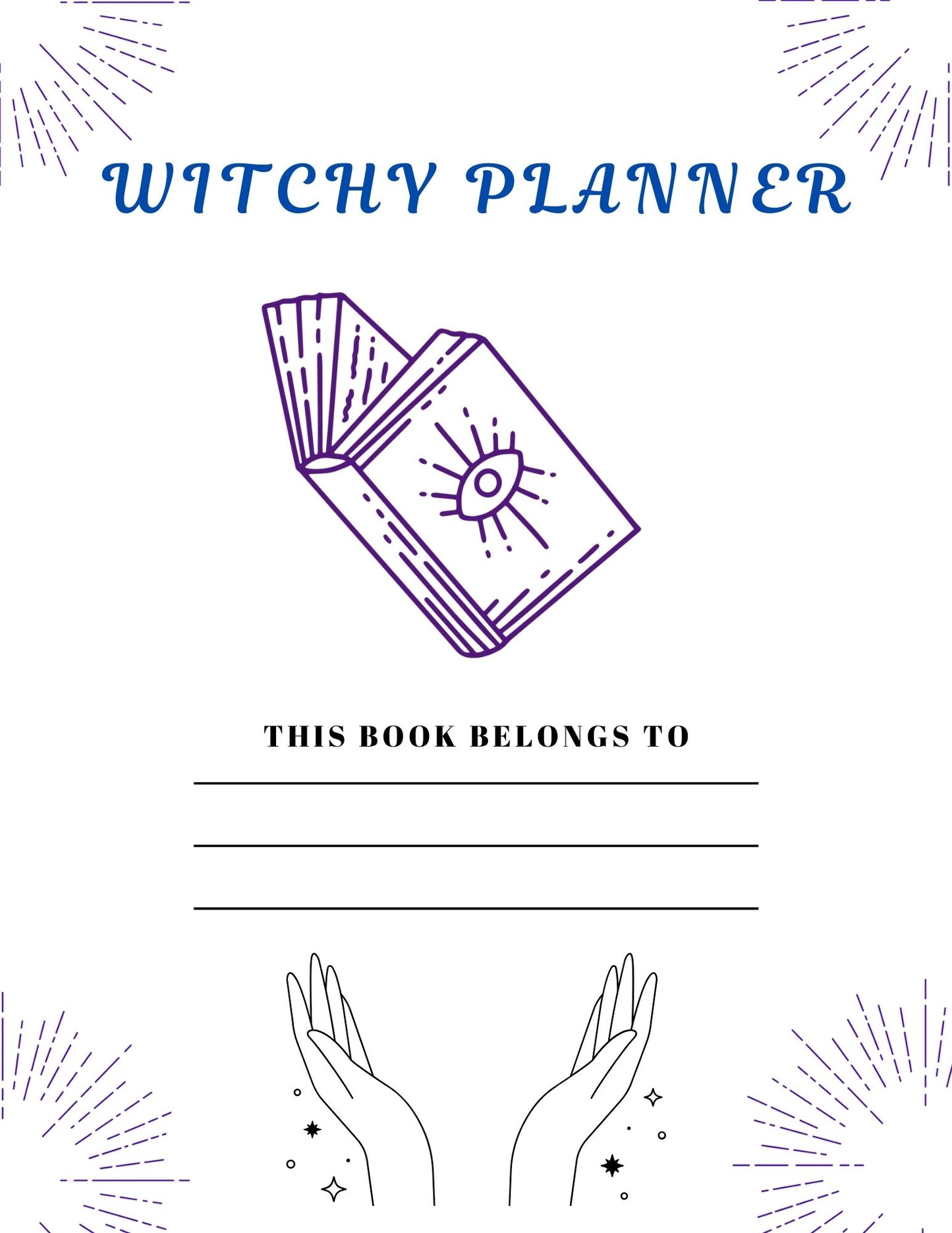 Mystic "witchy" Journal Planner (PRINTED)