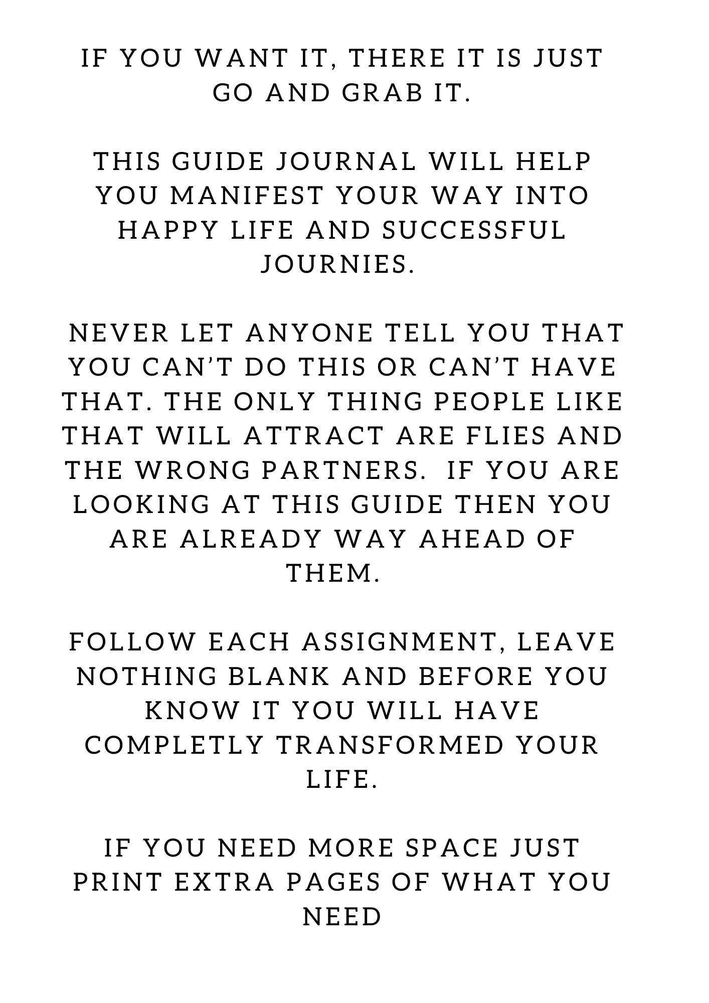 Manifest That Shit!  Law of Attraction Journal/Planner (DOWNLOAD)